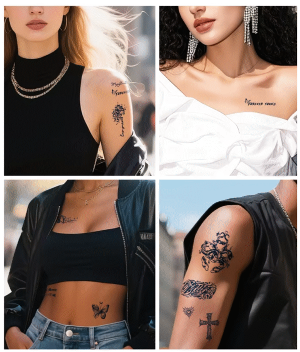 Herbal Waterless Temporary Tattoos | FlutterHeart – Butterfly Heart Tattoo (AP-002)