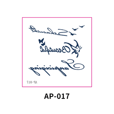 Herbal Waterless Temporary Tattoos | ScriptWings – Empowering Words & Flight Tattoo Set (AP-017)