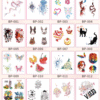 Waterless Temporary Tattoos| LunarMyst – Celestial Koi & Serpent Tattoo Set (BP-004)