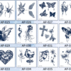 Herbal Waterless Temporary Tattoos | FlutterHeart – Butterfly Heart Tattoo (AP-002)