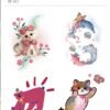 Waterless Temporary Tattoos | WhimsiCritters – Playful Pets & Fantasy Friends Tattoo Set (PP-017)
