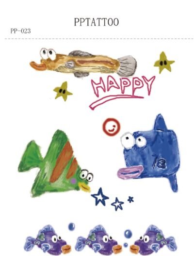 Waterless Temporary Tattoos | Silly Sea Squad – Waterless Tattoo Sticker Set (PP-023)