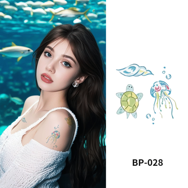 Waterless Temporary Tattoos| AquaWhimsy – Ocean Friends Tattoo Set (BP-028) Waterless Temporary Tattoos| AquaWhimsy – Ocean Friends Tattoo Set (BP-028)