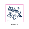 b24310ebf20a1ed2c40788291ffbbe1 Herbal Waterless Temporary Tattoos | Snack Thief – Fish Cat Tattoo (AP-012)
