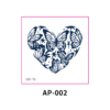 Herbal Waterless Temporary Tattoos | FlutterHeart – Butterfly Heart Tattoo (AP-002)