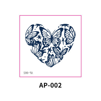 Herbal Waterless Temporary Tattoos | FlutterHeart – Butterfly Heart Tattoo (AP-002)