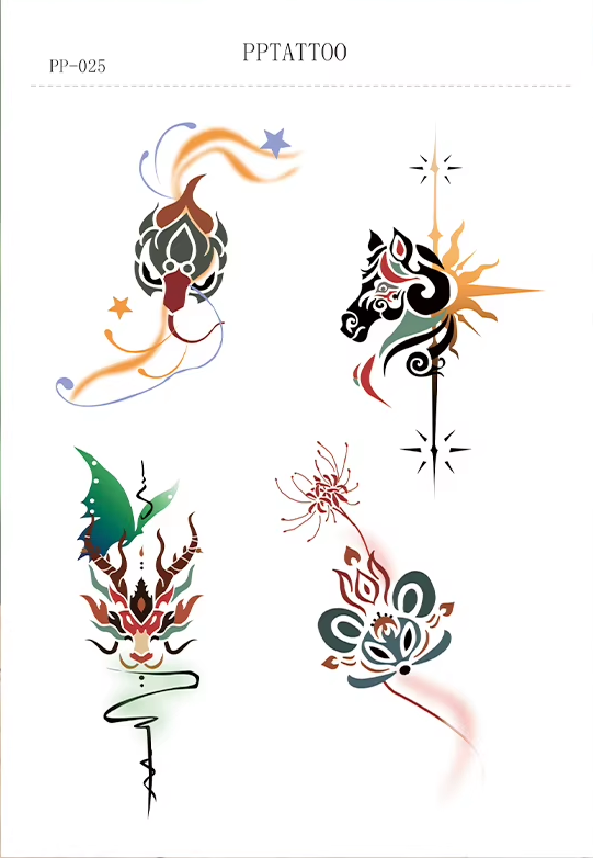 Waterless Temporary Tattoos | Mystic Ink – Tribal Fantasy Tattoo Set (PP-025)