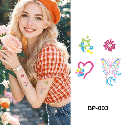 Waterless Temporary Tattoos| PopCharm – Colorful Cute Tattoo Set (BP-003)