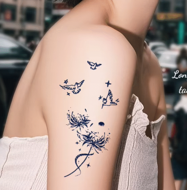 Herbal Waterless Temporary Tattoos | FlutterHeart – Butterfly Heart Tattoo (AP-002)